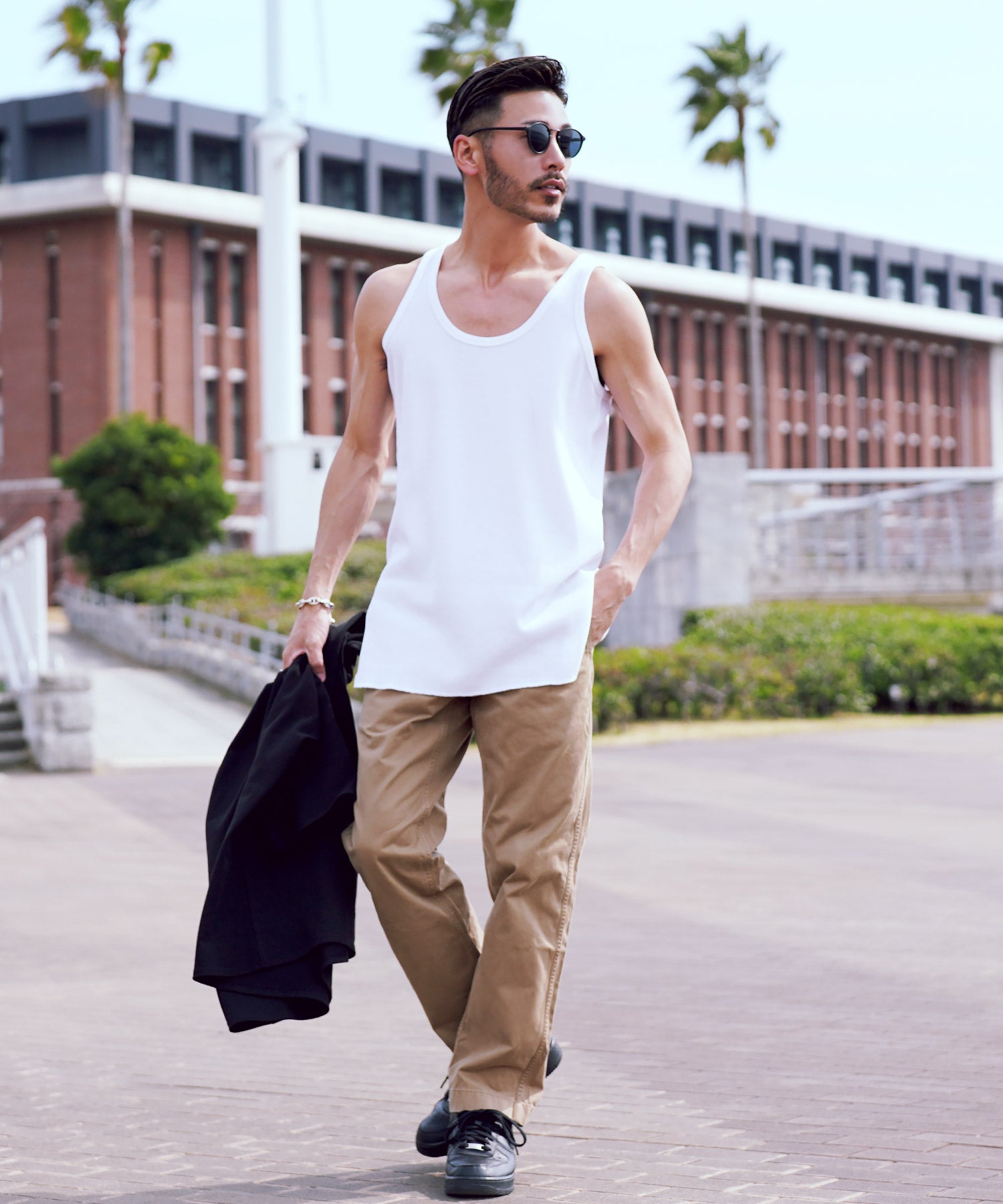 ジギーズショップ JIGGYS SHOP 長款鬆餅多功能 / 長款 T恤 男士 時尚 T恤 短袖 長袖 背心 上衣 圓領