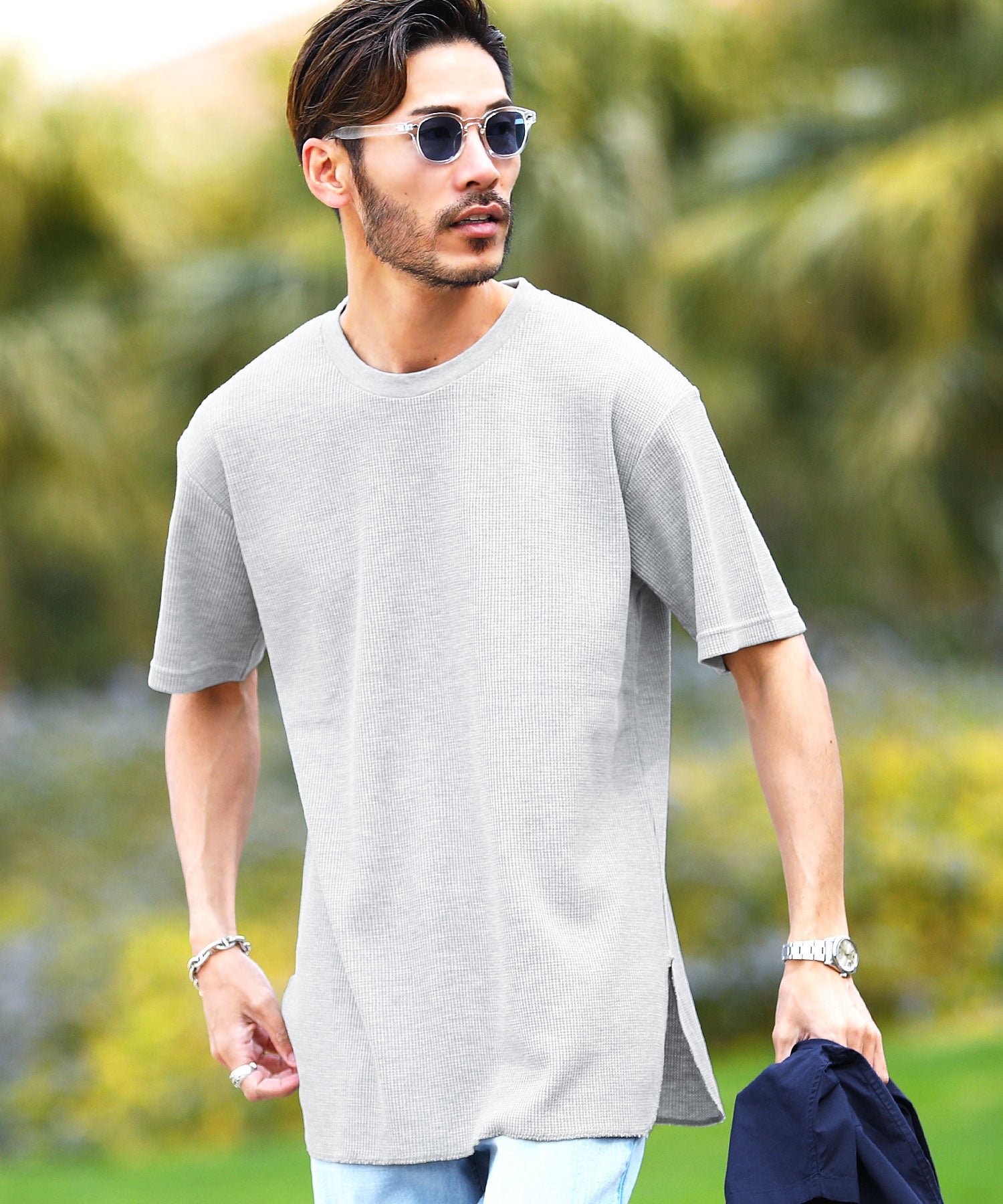 ジギーズショップ JIGGYS SHOP 長款鬆餅多功能 / 長款 T恤 男士 時尚 T恤 短袖 長袖 背心 上衣 圓領