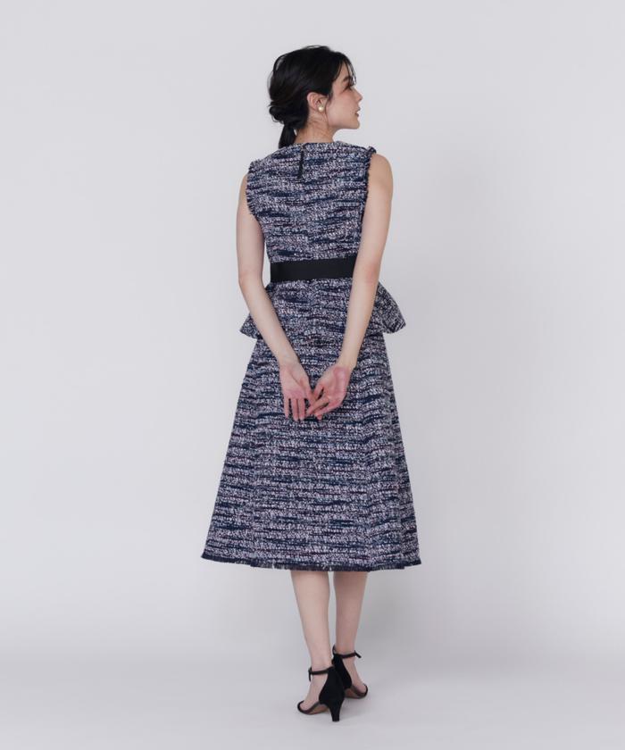 マーリエ ル カセット Maglie le cassetto 《M Maglie le cassetto》ファンシーツイードスカート (ネイビー) ネイビー