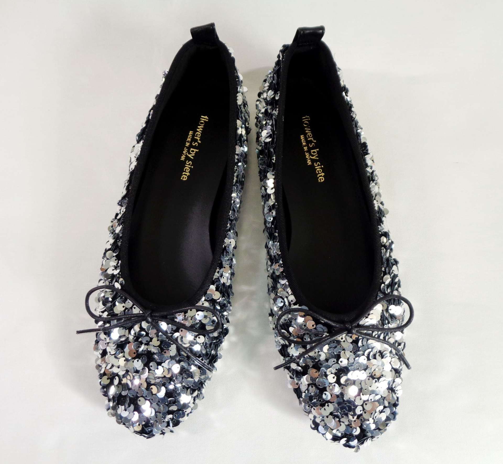 フラワーズ バイ シエテ flower's by siete スパンコールバレーシューズ,SIL