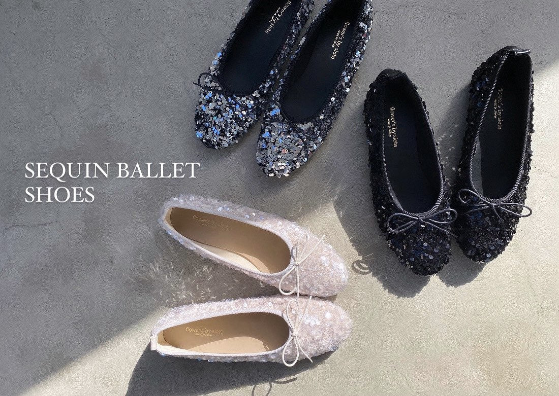 フラワーズ バイ シエテ flower's by siete スパンコールバレーシューズ (SIL) SIL