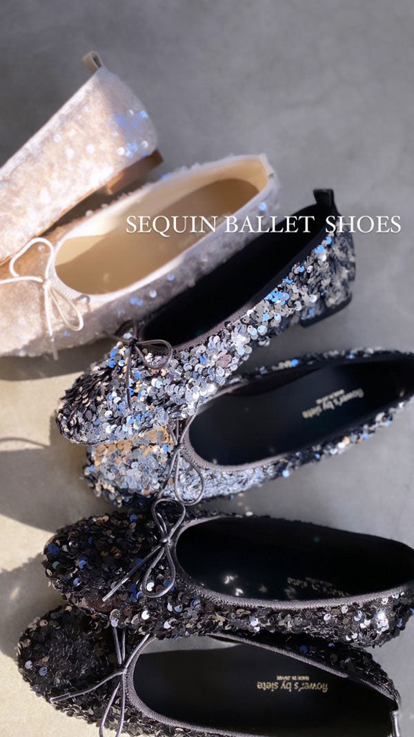 フラワーズ バイ シエテ flower's by siete スパンコールバレーシューズ (SIL) SIL