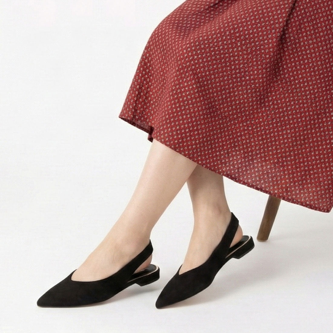 フラワーズ バイ シエテ flower's by siete Vカットスリングバックパンプス (GRYS) GRYS