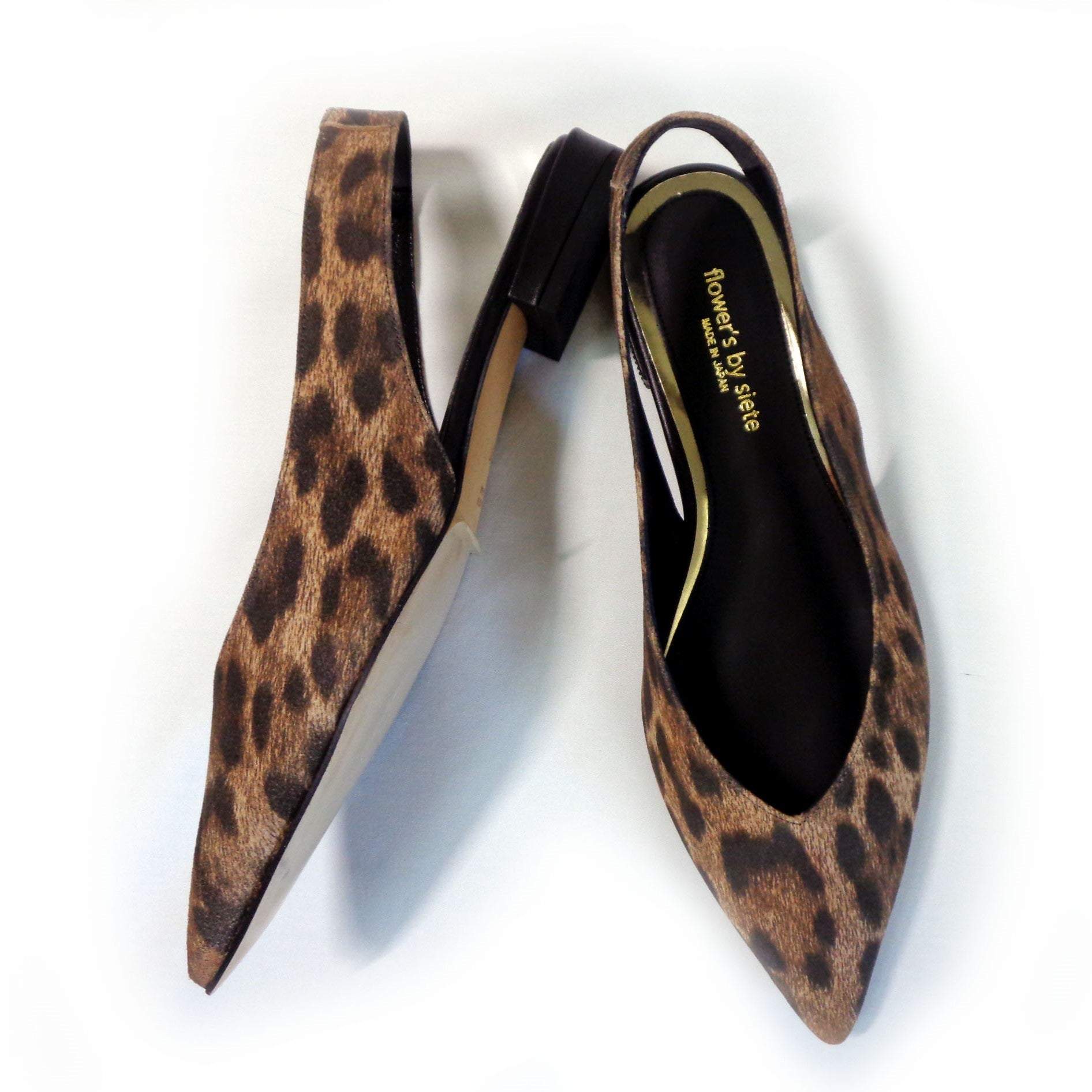 フラワーズ バイ シエテ flower's by siete Vカットスリングバックパンプス (LEO) LEO