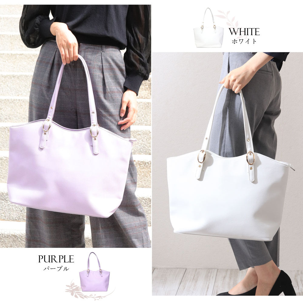 フロージュ florge ニューラウンドレザーオフィストートバッグ