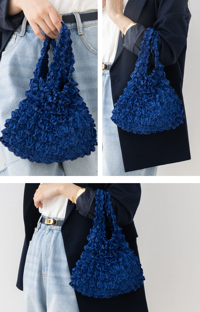 フロージュ florge 簡単!畳まないくしゅくしゅエコバッグ (ワインレッド) ワインレッド