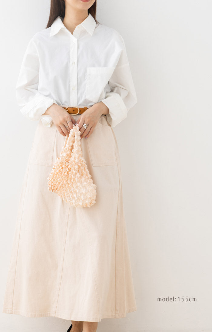 フロージュ florge 簡単!畳まないくしゅくしゅエコバッグ (ワインレッド) ワインレッド