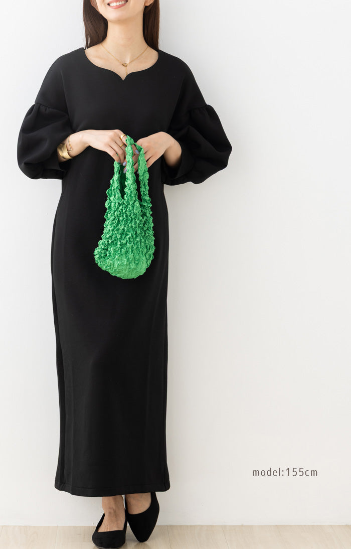 フロージュ florge 簡単!畳まないくしゅくしゅエコバッグ (ワインレッド) ワインレッド