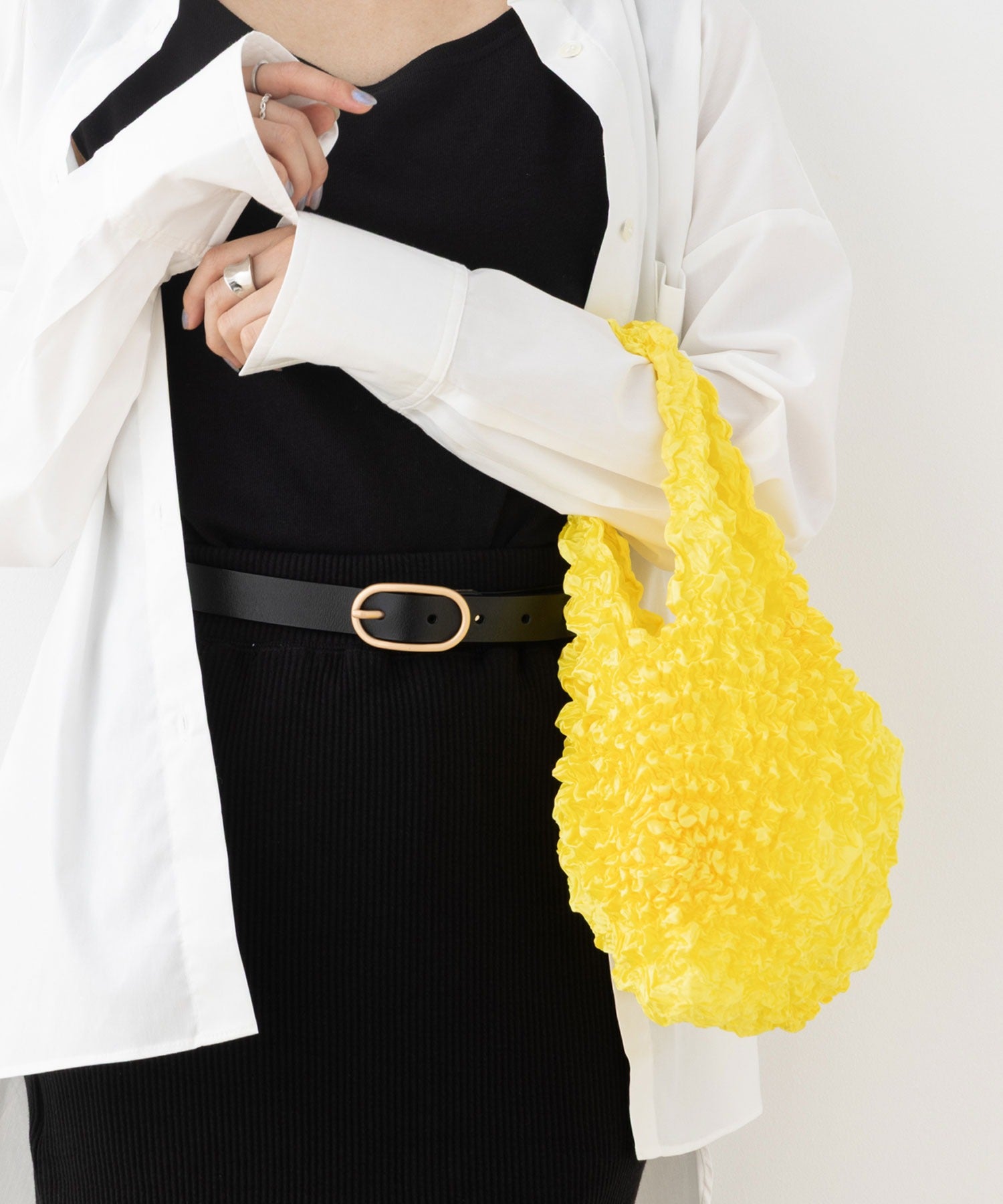 フロージュ florge 簡単!畳まないくしゅくしゅエコバッグ (イエロー) イエロー