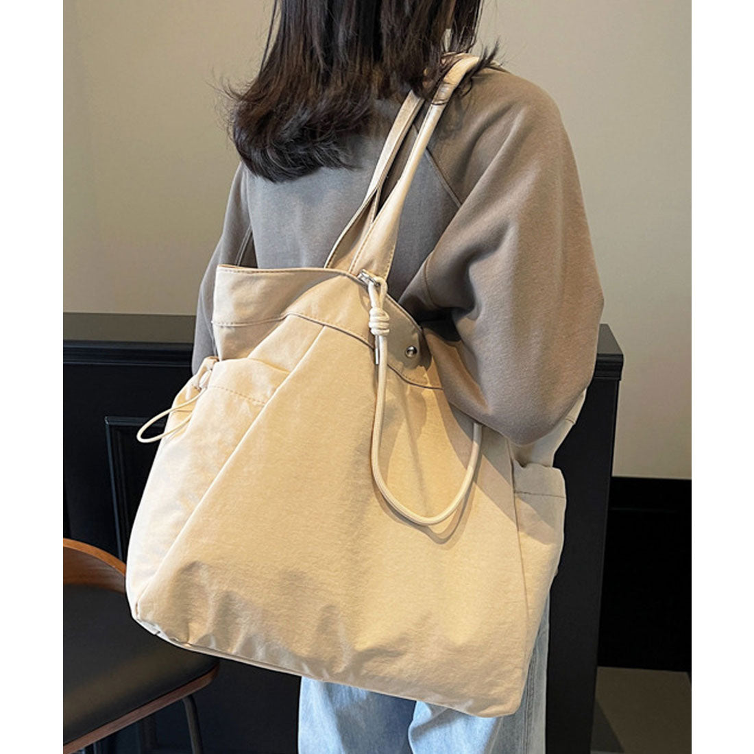 フロージュ florge 【A4収納可・軽量】パラコードハンドルトートバッグ/サブバッグ (グリーン) グリーン