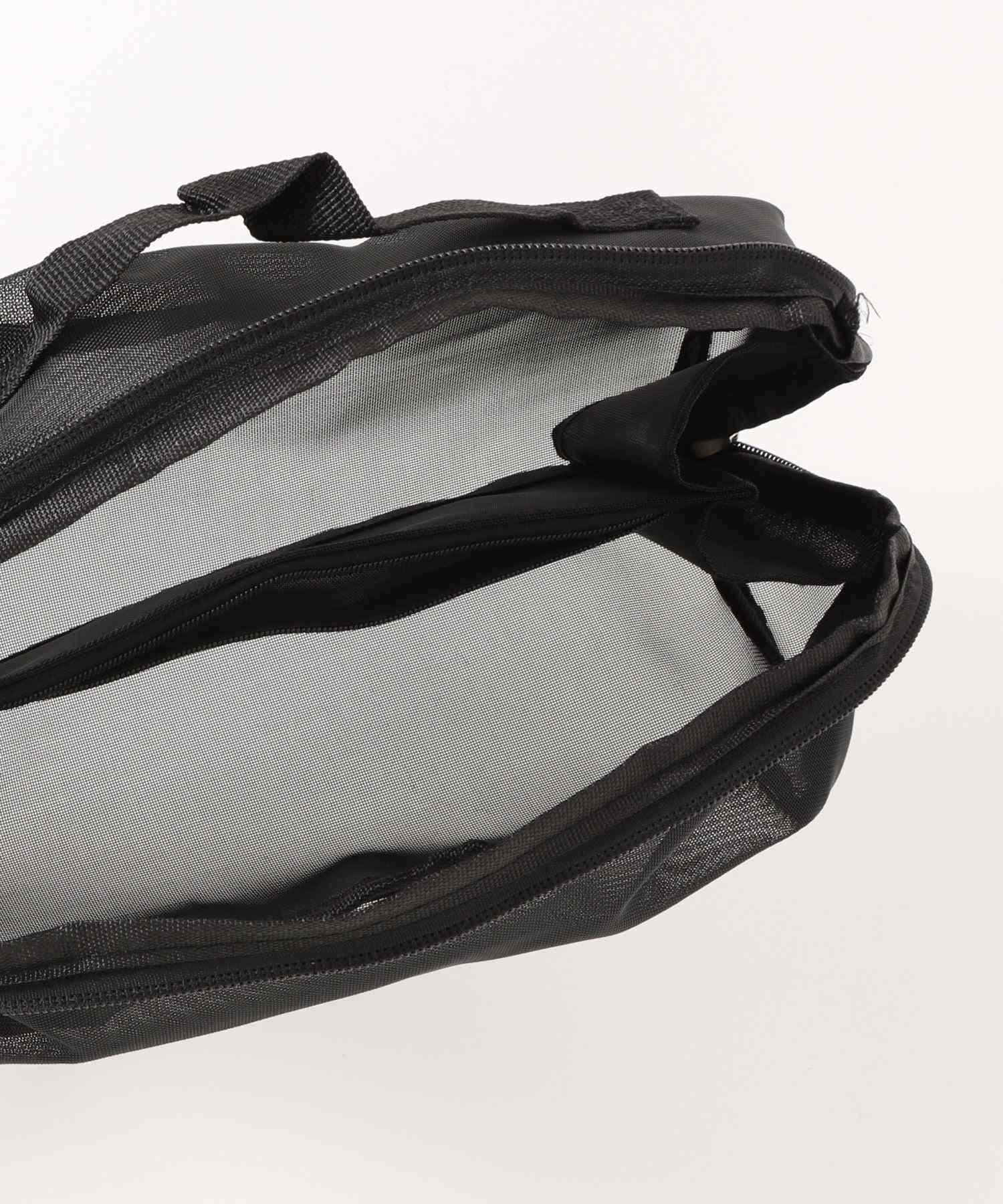 フロージュ florge 【2size展開・取っ手付き】大容量 仕切り シアーメッシュポーチ/メイクポーチ