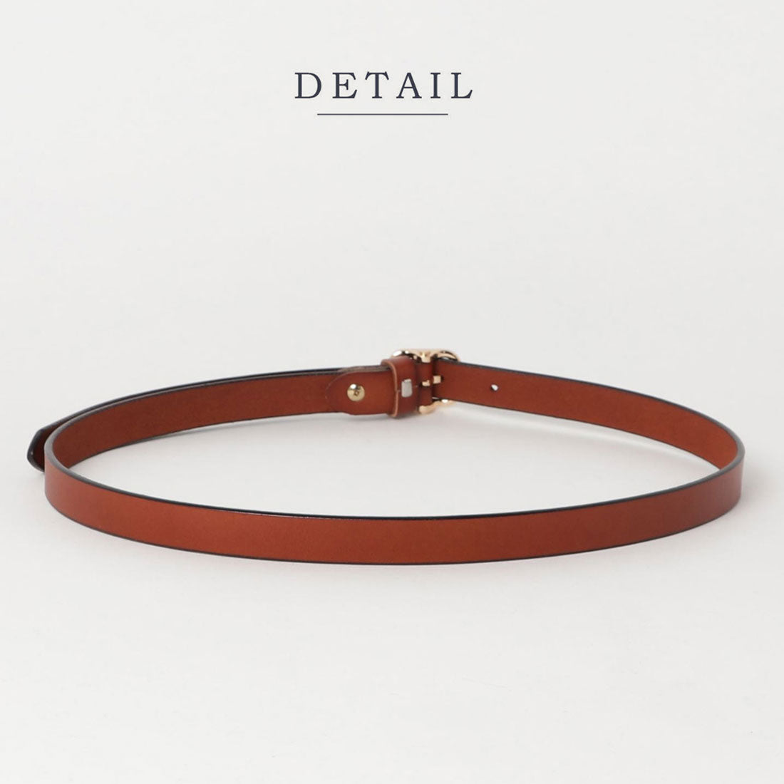 フロージュ florge 【牛革】細身スクエアバックルレザーベルト (ワイン) ワイン