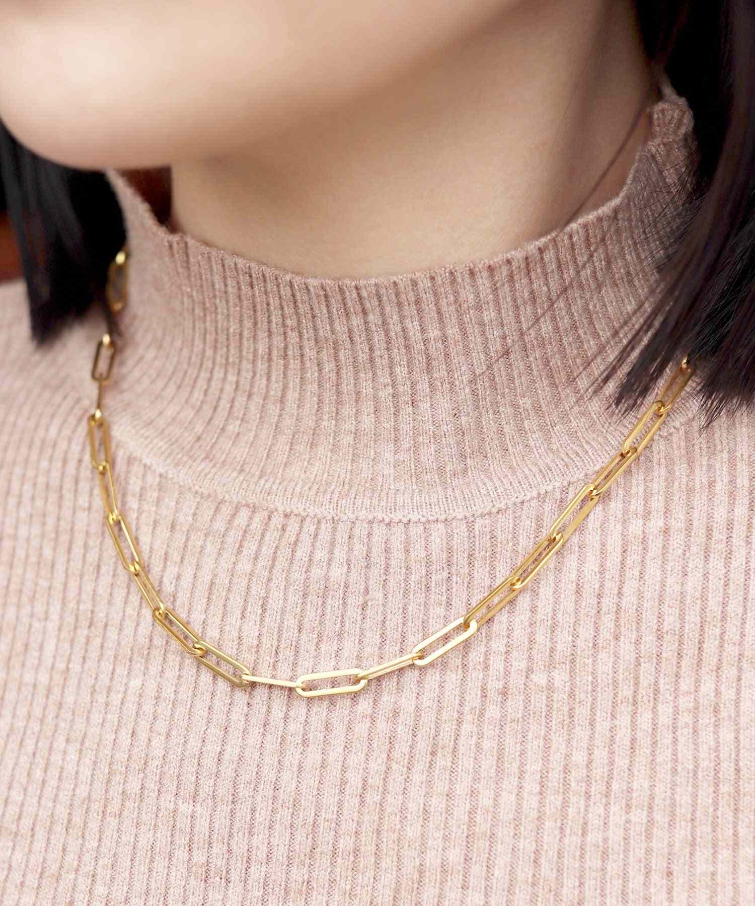 Florge Florge金屬過敏Leon鏈不銹鋼短項鍊