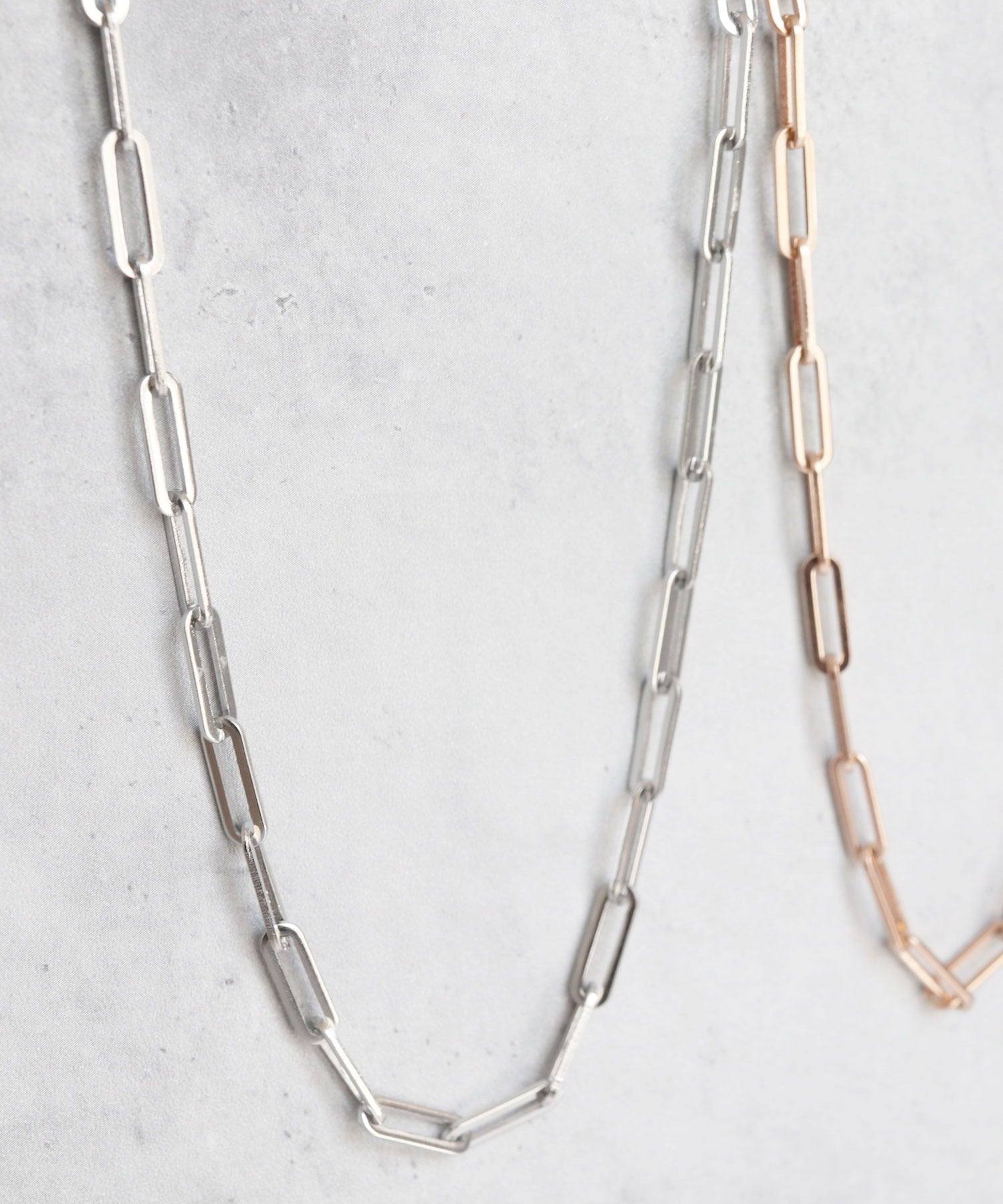 フロージュ florge 金属アレルギー対応 レオンチェーンステンレスショートネックレス,シルバー