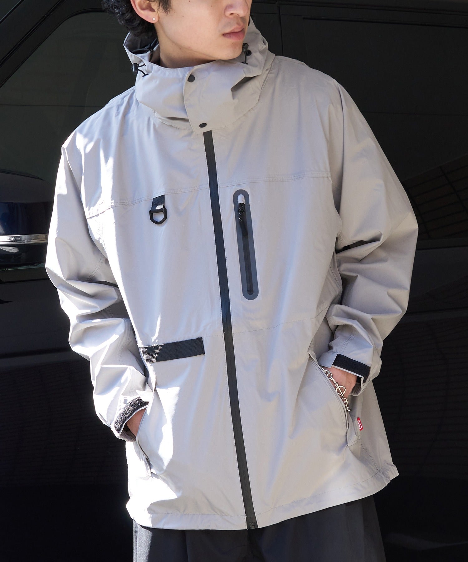 フォーキャスト FORECAST フィッシングレインスーツ F-001 (シルバー) シルバー