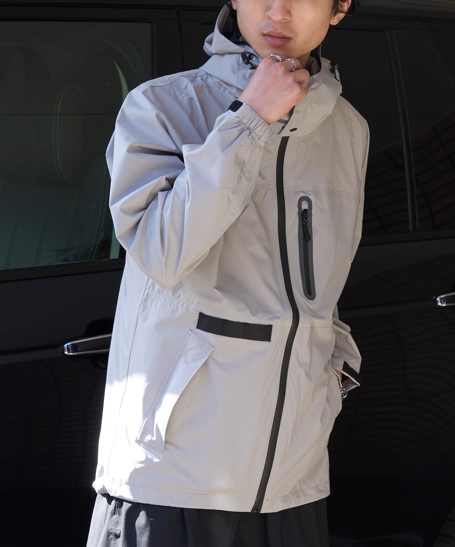 フォーキャスト FORECAST フィッシングレインスーツ F-001 (シルバー) シルバー