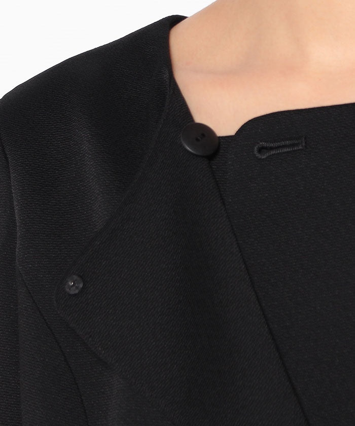 フォルムフォルマ form forma 【喪服・禮服】【前拉鍊】無領外套&簡約 女士連衣裙/黑色正式服裝