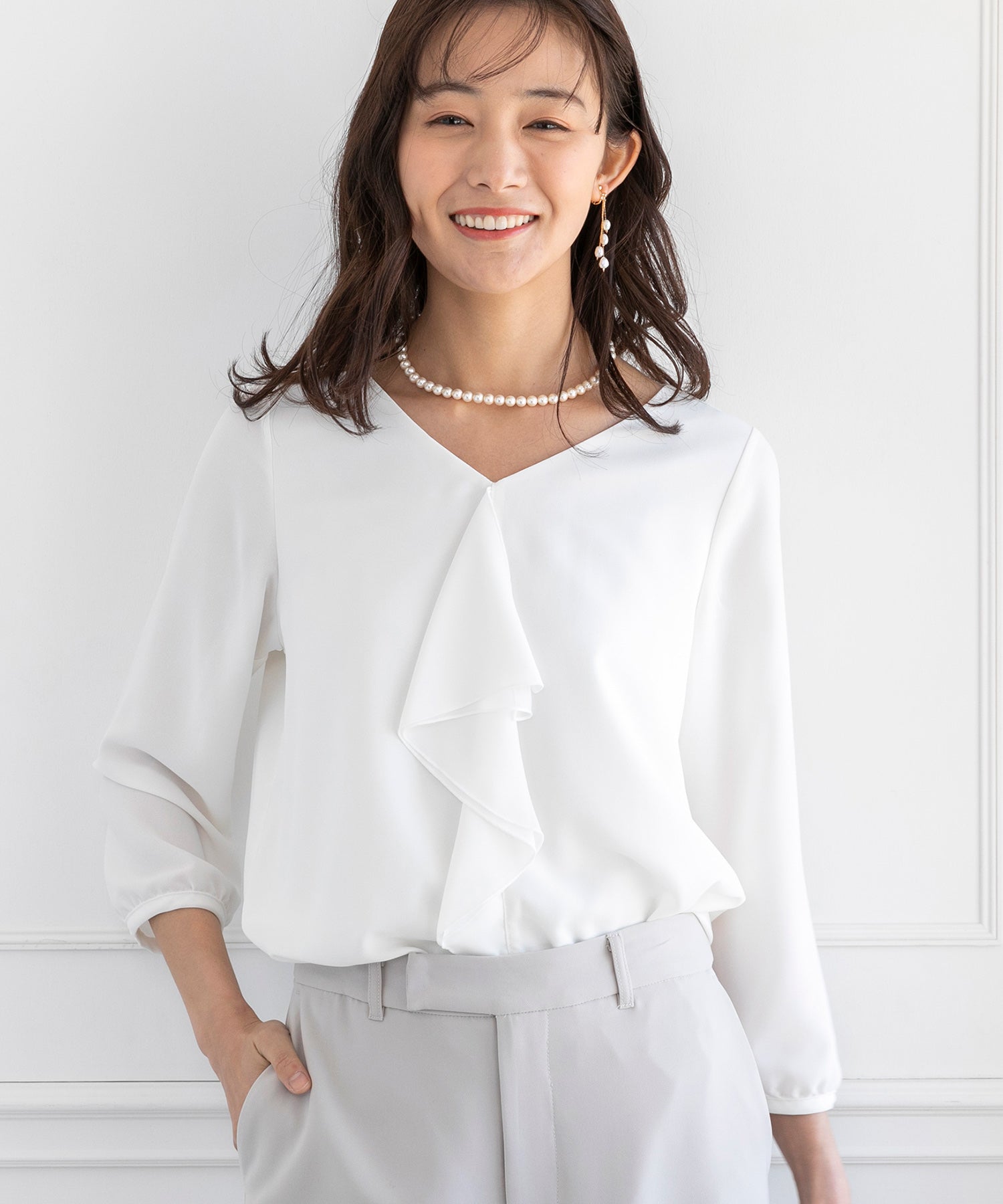 フォルムフォルマ form forma 【卒入学式で使える】フリルカラーブラウス/卒業域入学式七五三・お宮参り・お仕事