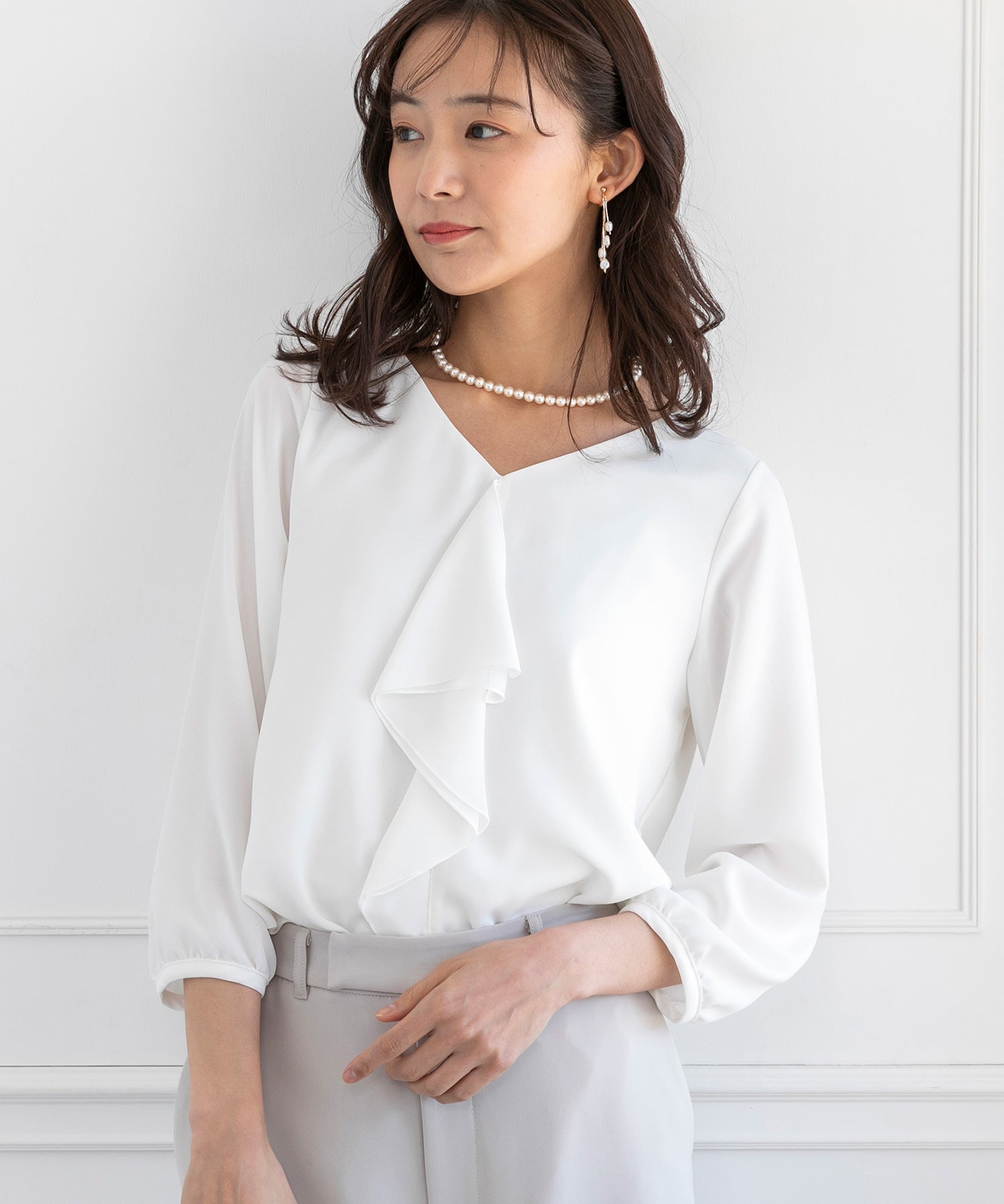 フォルムフォルマ form forma 【卒入学式で使える】フリルカラーブラウス/卒業域入学式七五三・お宮参り・お仕事