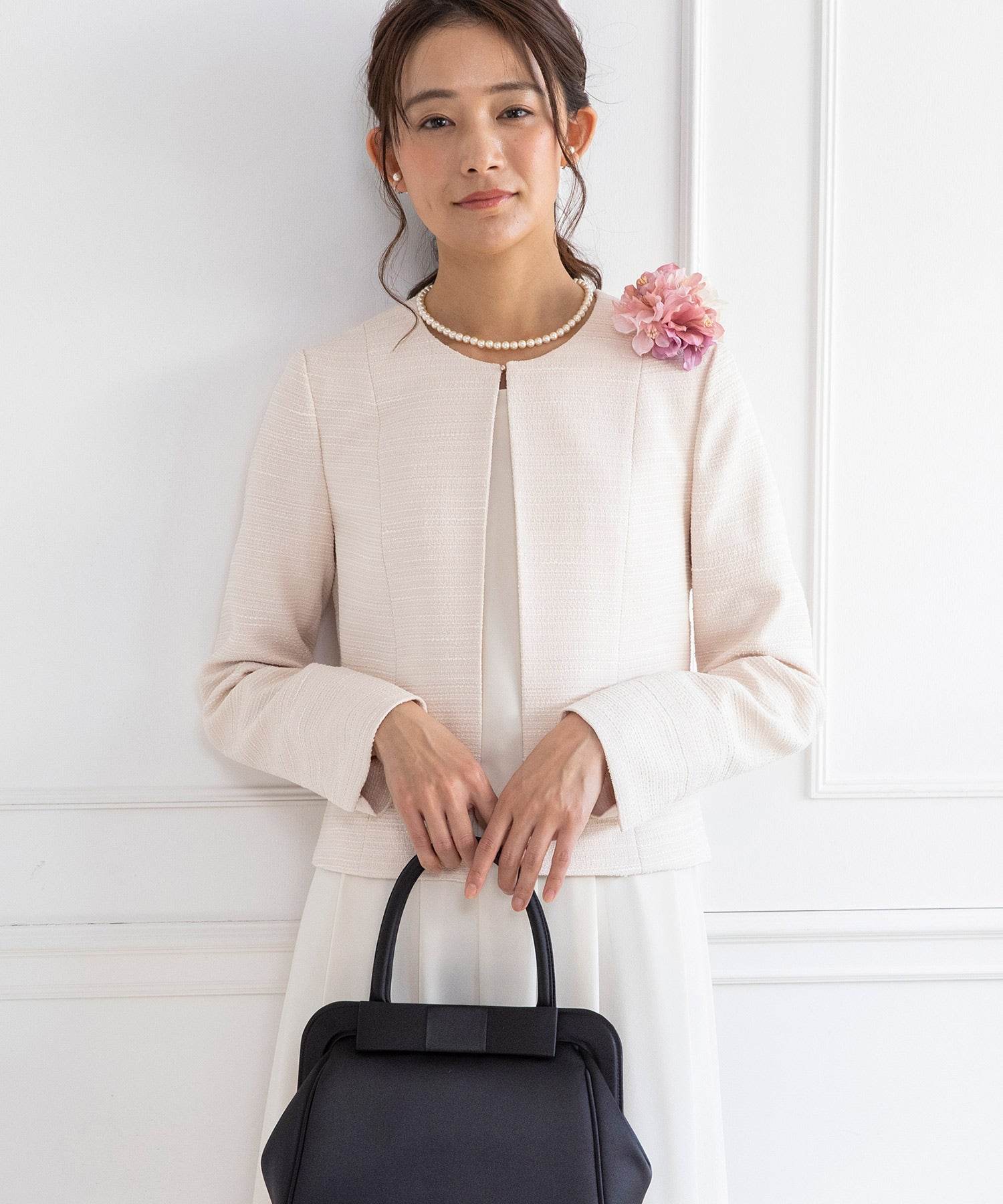 フォルムフォルマ form forma ノーカラーツイードジャケット/セレモニー/卒業式/入学式/七五三/お受験