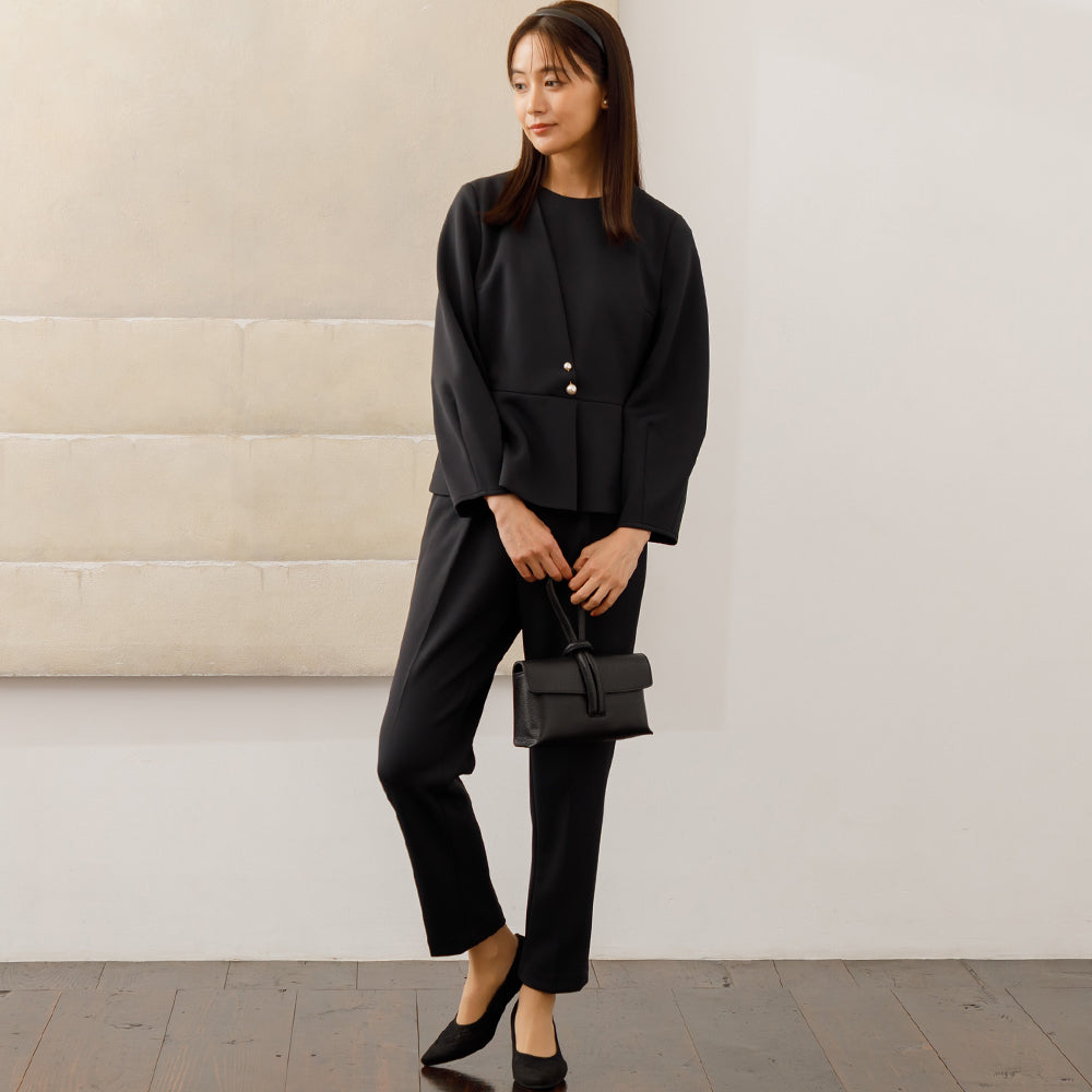 Form Forma 【kaene】 High Stretch Blouse + Pants Set Up / Graduation Ceremony Suit / Entrance Ceremony Suit / Exam Suit
