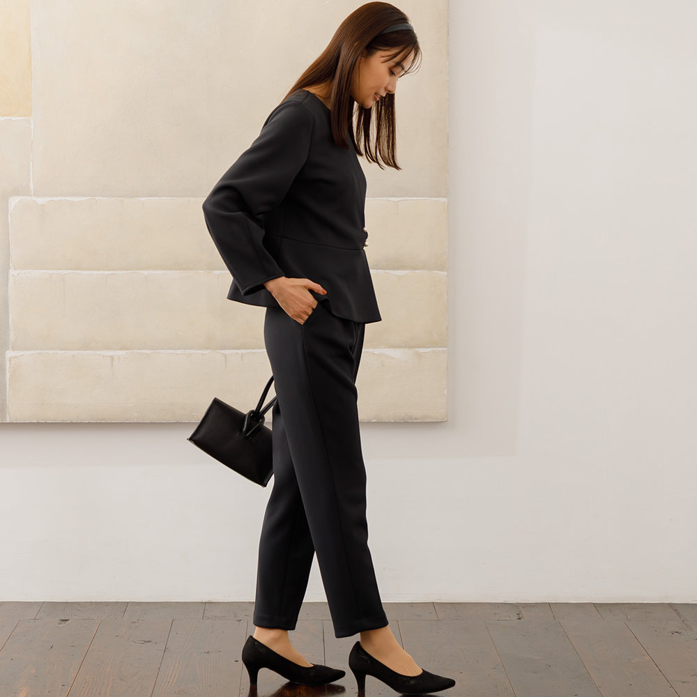 Form Forma 【kaene】 High Stretch Blouse + Pants Set Up / Graduation Ceremony Suit / Entrance Ceremony Suit / Exam Suit