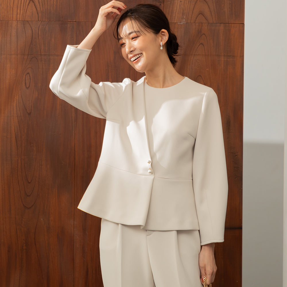 Form Forma 【kaene】 High Stretch Blouse + Pants Set Up / Graduation Ceremony Suit / Entrance Ceremony Suit / Exam Suit
