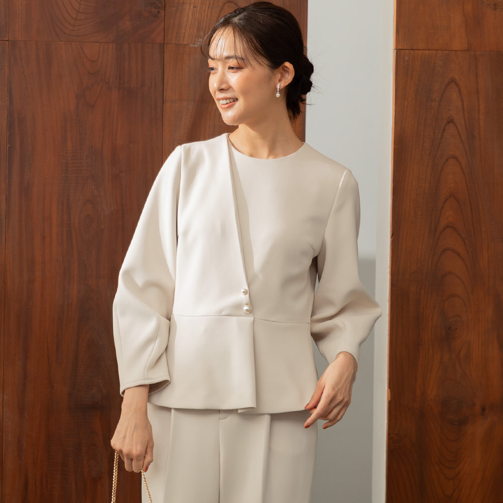 Form Forma 【kaene】 High Stretch Blouse + Pants Set Up / Graduation Ceremony Suit / Entrance Ceremony Suit / Exam Suit