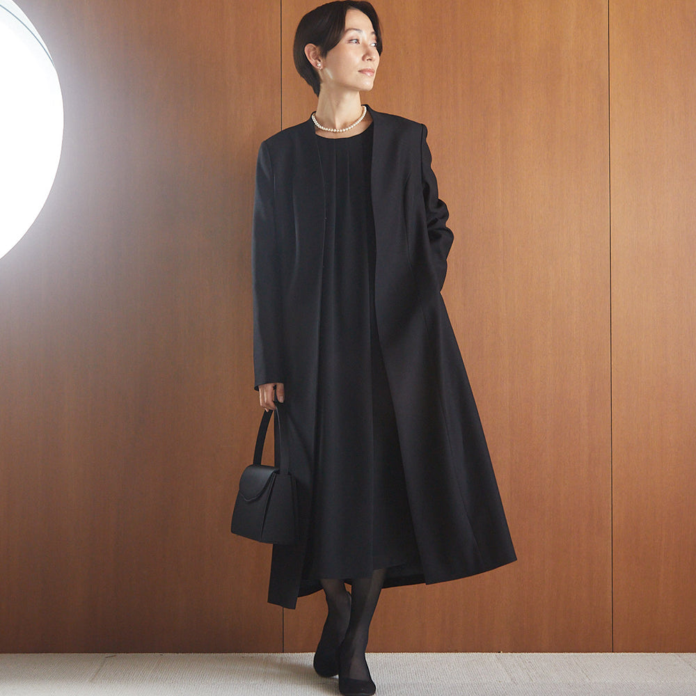 Form Forma 【Mourning Attire・Formal Wear】 Long Jacket & Flared One-Piece Dress / Graduation Ceremony, Entrance CER