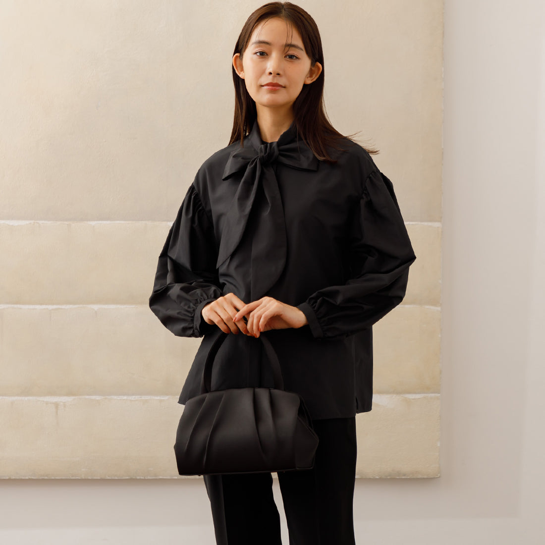 フォルムフォルマ form forma 【喪服】【洗える】ボウタイ付きブラウス(単品) /卒業式(卒園式)入学式(入園式)七五三・お宮参り (ブラック) ブラック