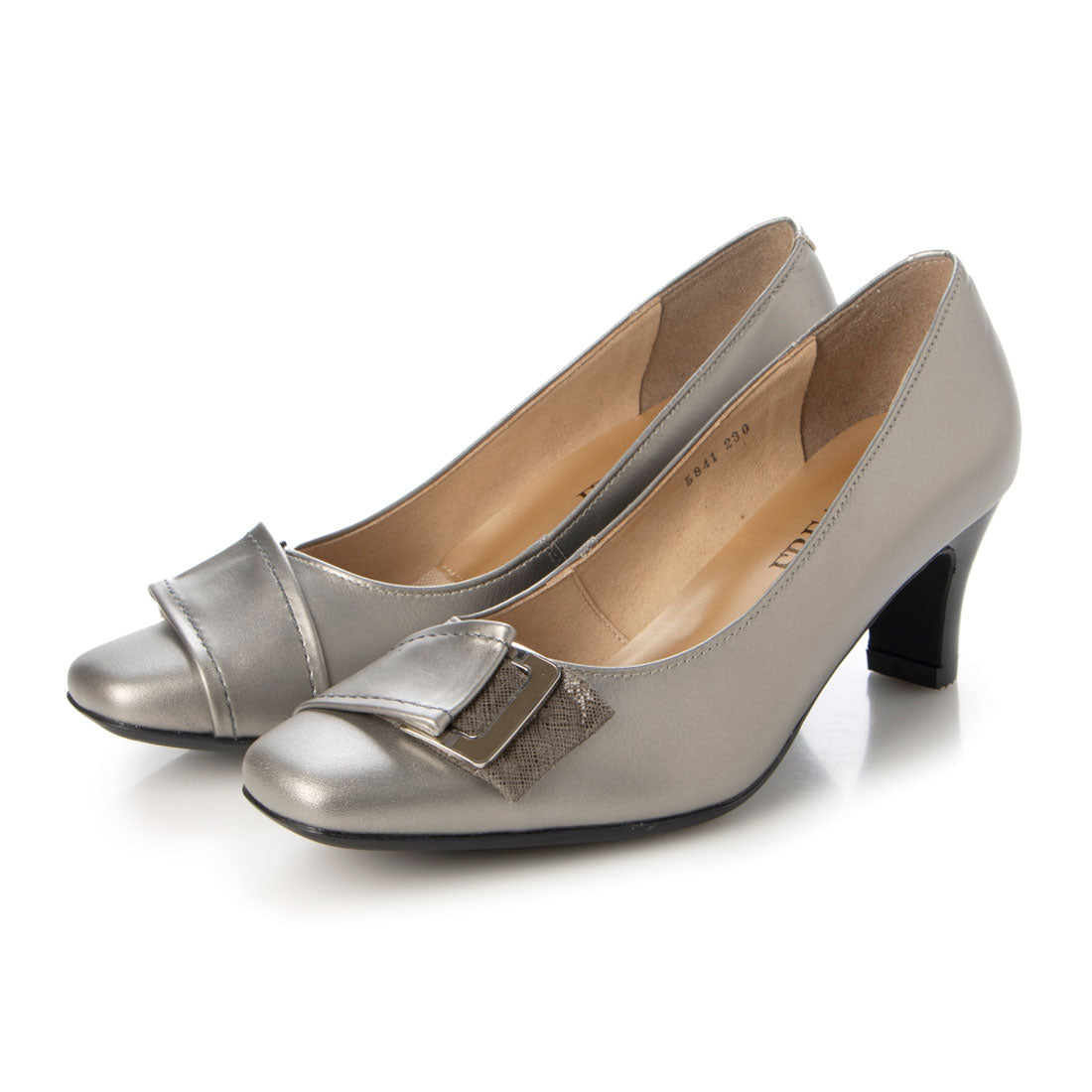 本革低反発インソールパンプス FREACH PS5841,GY/M