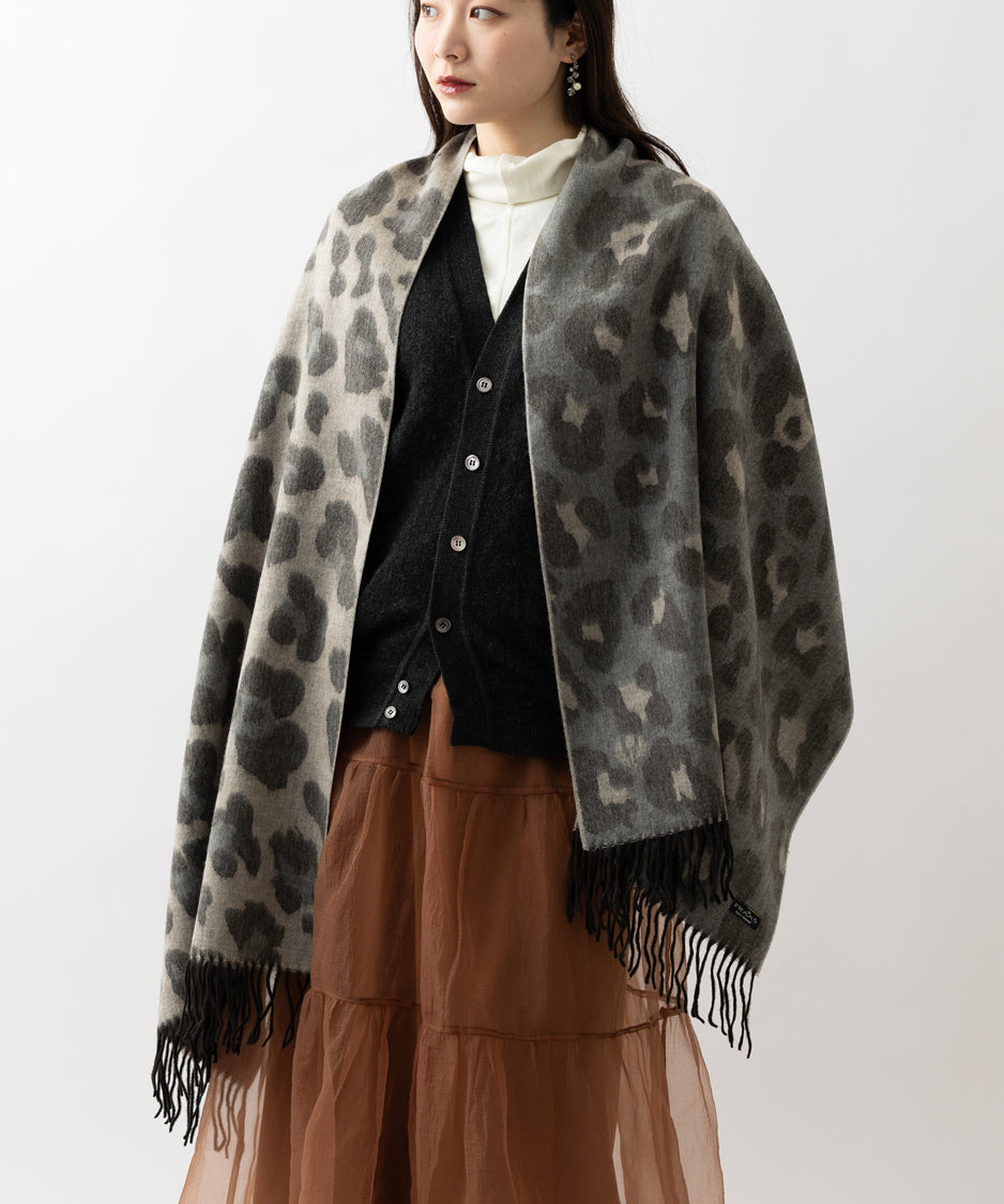 FRAAS Sustainable Stole Muffler Cashmere leopard