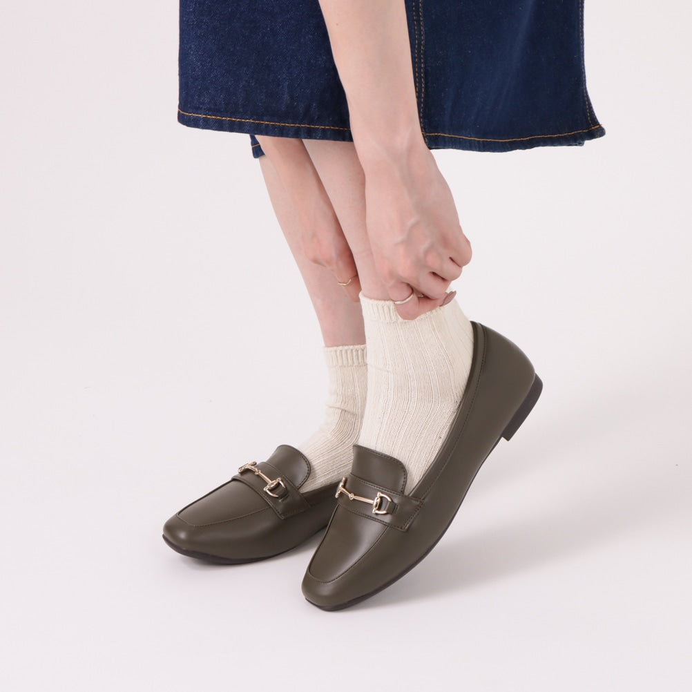 幅広 3E 防水 ビットローファー <1.0cmヒール> 【22.0cm~25.0cm】 FR-1126 fuwaraku