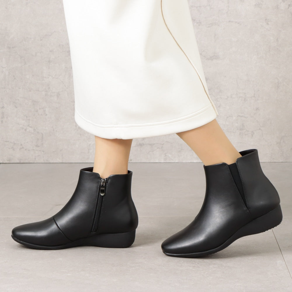 Wide 3E Waterproof Short Boots <3.5cm Heel> 【22.0cm~25.5cm】 FR-1117 fuwaraku