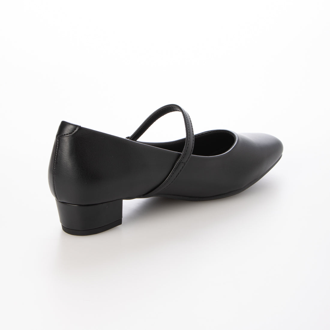 幅広 3E 防水 ストラップパンプス <3.0cmヒール> 【21.5cm~25.5cm】 FR-1109 fuwaraku BLK