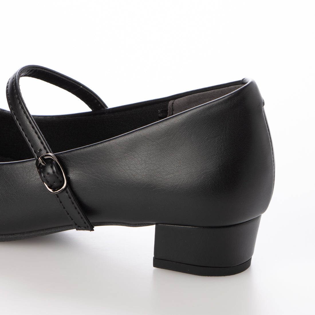 幅広 3E 防水 ストラップパンプス <3.0cmヒール> 【21.5cm~25.5cm】 FR-1109 fuwaraku BLK