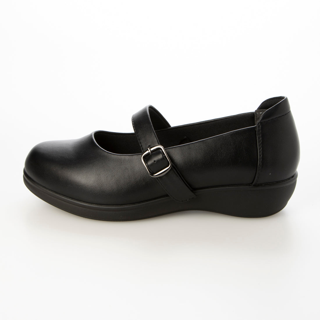 fuwaraku ゆったり幅広 4E 防水 ストラップウェッジパンプス <3.5cmヒール> 【21.5cm~25.5cm】 FR-4004