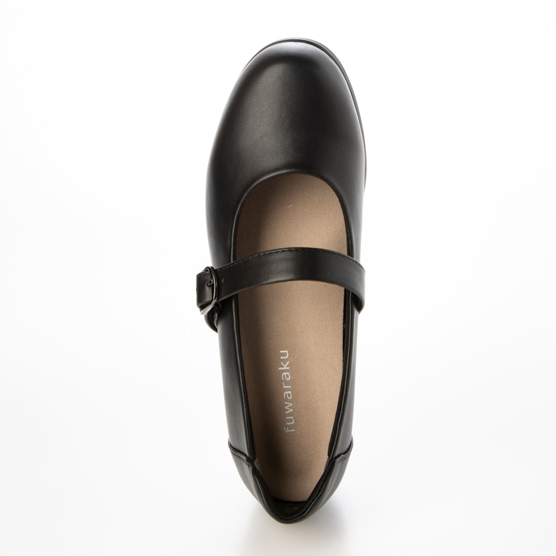 fuwaraku ゆったり幅広 4E 防水 ストラップウェッジパンプス <3.5cmヒール> 【21.5cm~25.5cm】 FR-4004