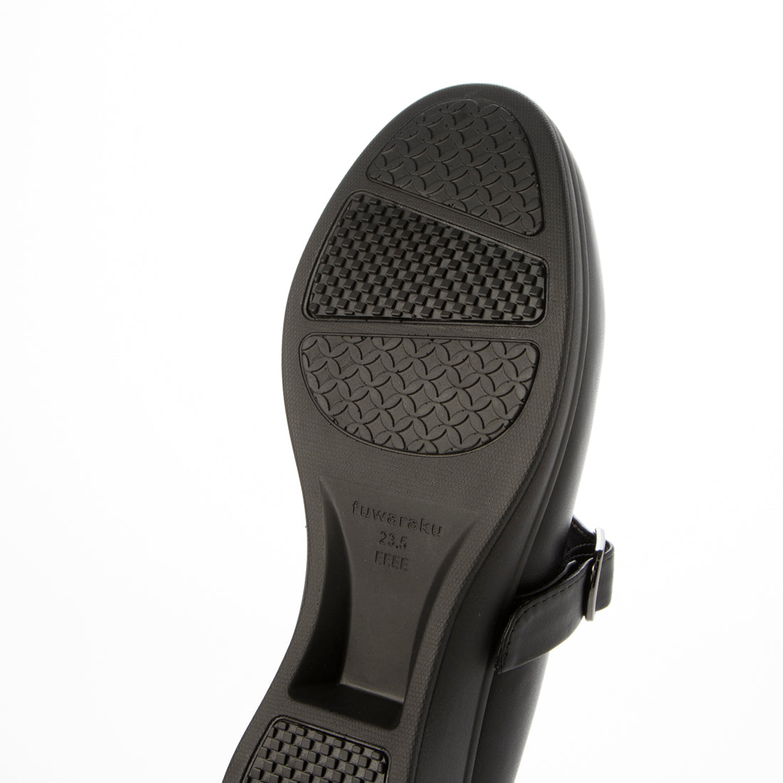 fuwaraku ゆったり幅広 4E 防水 ストラップウェッジパンプス <3.5cmヒール> 【21.5cm~25.5cm】 FR-4004