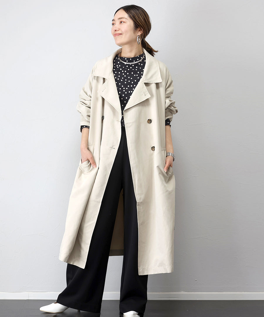 Aletta vita Estelle Peach Loose Trench Coat
