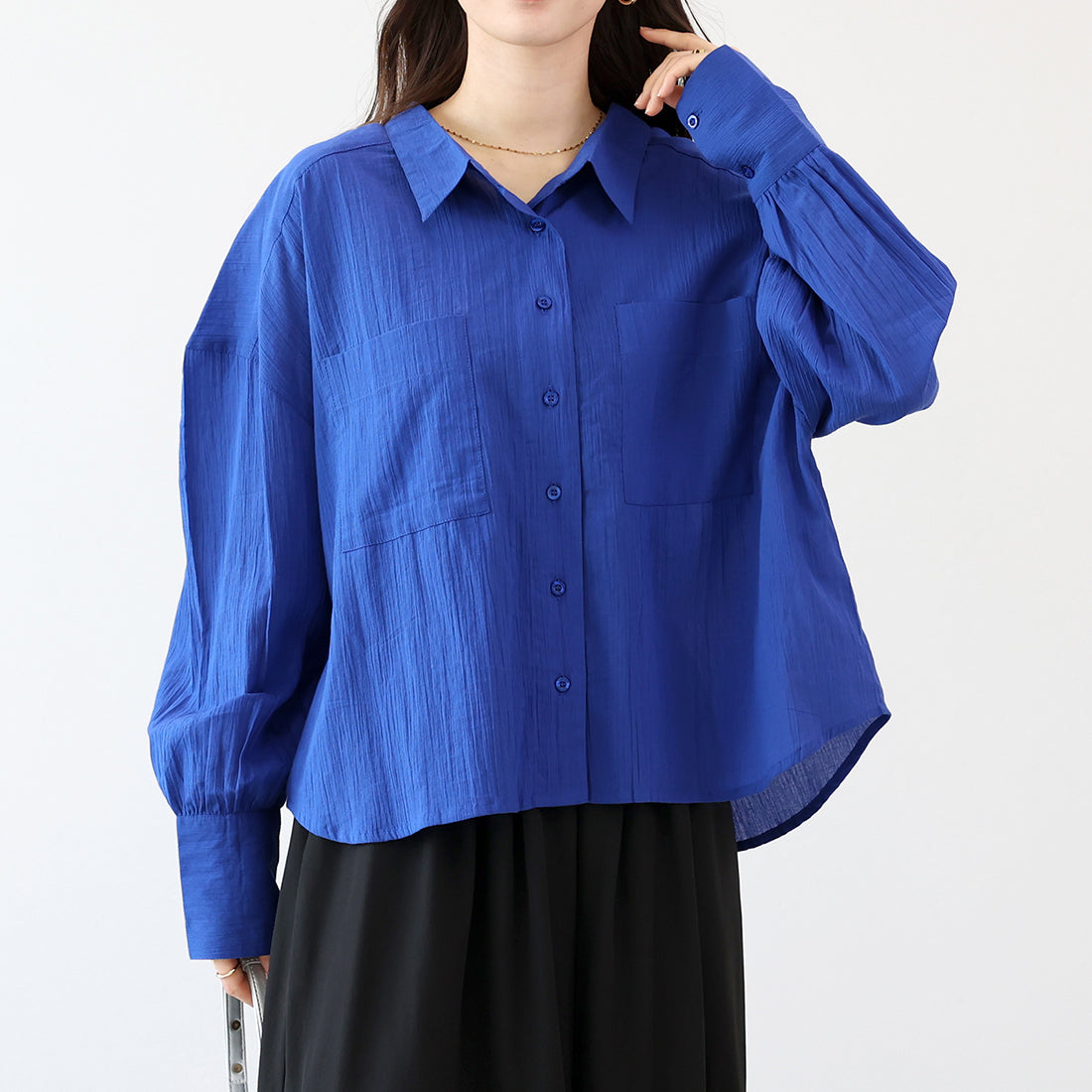 アレッタ ヴィータ Aletta vita スシボイル両ポケ長袖シャツ (ブルー) ブルー