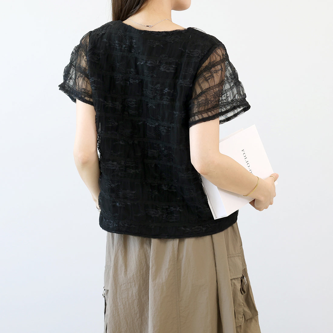 アレッタ ヴィータ Aletta vita レースレイヤードプルオーバー (オフホワイト) オフホワイト