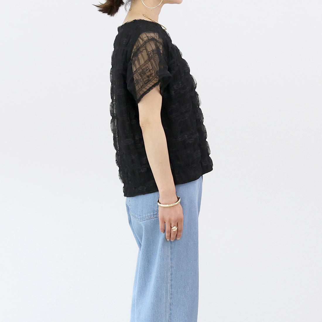 アレッタ ヴィータ Aletta vita レースレイヤードプルオーバー (オフホワイト) オフホワイト