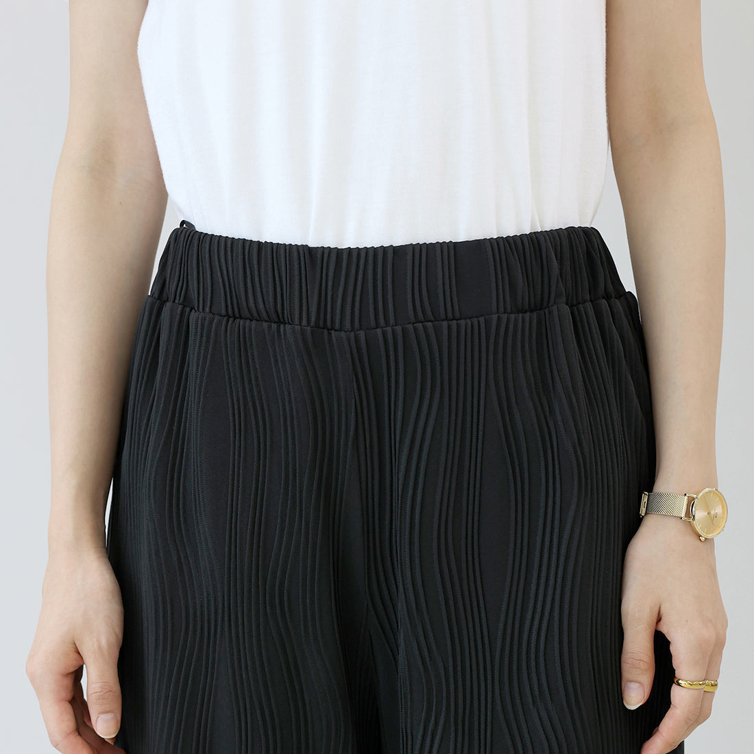 アレッタ ヴィータ Aletta vita ウェーブパイピングワイドパンツ (ブラウン) ブラウン