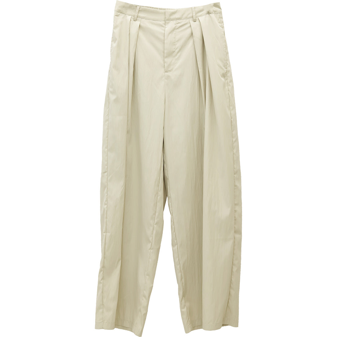 アレッタ ヴィータ Aletta vita シワ加工ツータックトラウザーパンツ (ベージュ) ベージュ