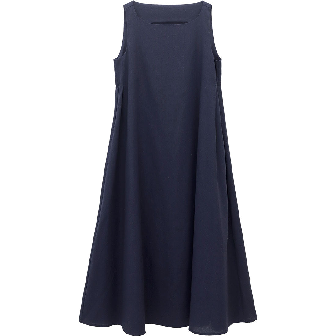 アレッタ ヴィータ Aletta vita コットンリネンタックフレアロングワンピース (ベージュ) ベージュ