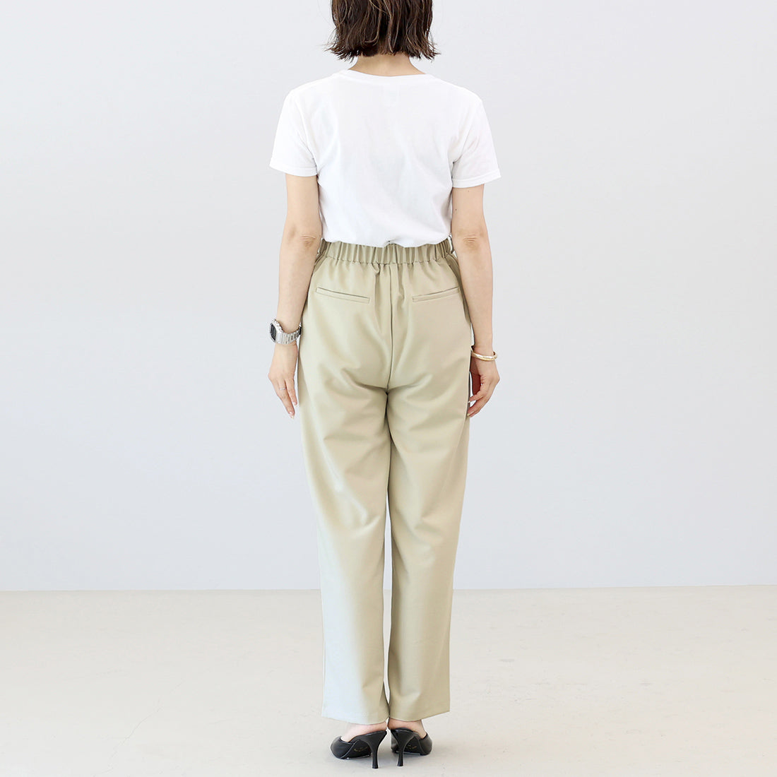 アレッタ ヴィータ Aletta vita エステルツイルタックセミワイドパンツ (グレー) グレー