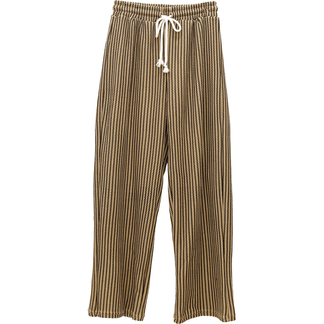 アレッタ ヴィータ Aletta vita ストライプレースイージーワイドパンツ (アイボリー) アイボリー