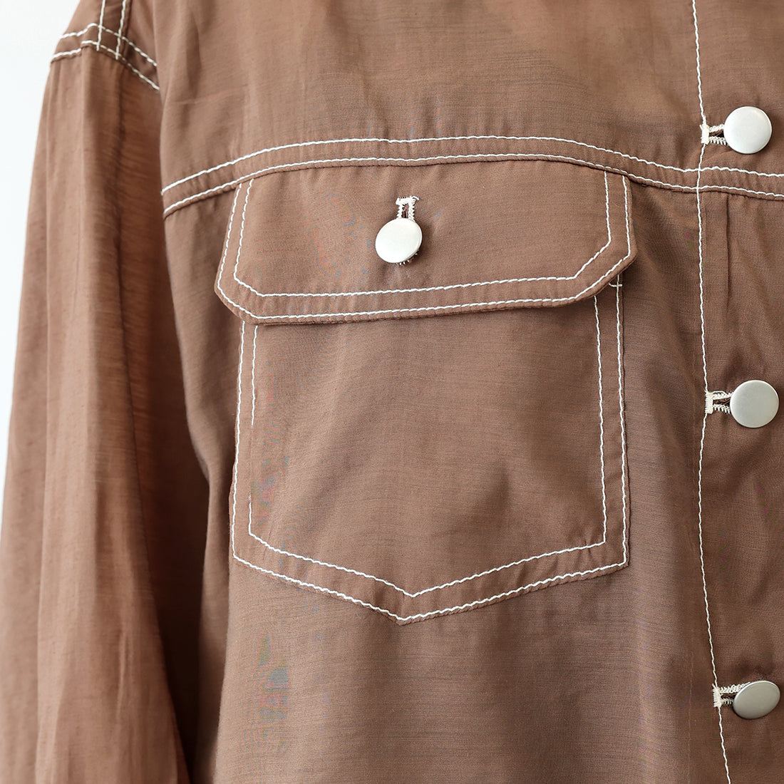 アレッタ ヴィータ Aletta vita カラーステッチシアージャケット (ブラック) ブラック