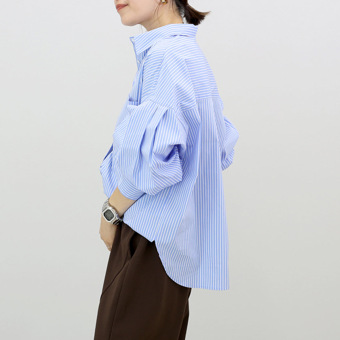 アレッタ ヴィータ Aletta vita 袖タックブロード長袖シャツ (オフホワイト) オフホワイト